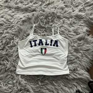 SHEIN White Italia Tank Top